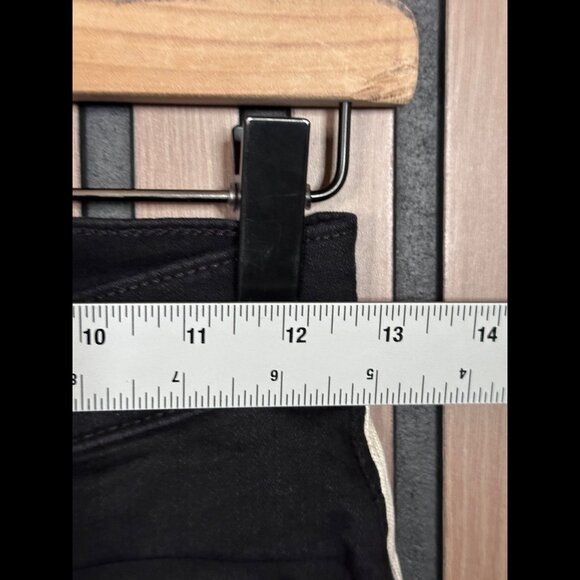 Mother Jeans 26 Womens Black Insider Crop Step Fray Side Stripe Denim Stretch - Picture 3 of 12